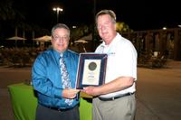 David Raby presented Jack Reinke with the Excellence in Leadership Award